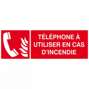 Téléphone à Utiliser en Cas d’Incendie – Signal Sécurité Norme ISO 7010 – Résistant et Durable