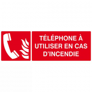 Téléphone à Utiliser en Cas d’Incendie – Signal Sécurité Norme ISO 7010 – Résistant et Durable