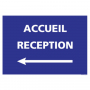 Panneau "Accueil réception" PVC adhésif mur 210 x 300 mm