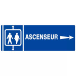 Panneau "Ascenseur" (flèche à droite)