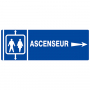 Panneau "Ascenseur" (flèche à droite)