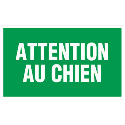 Panneau attention au chien
