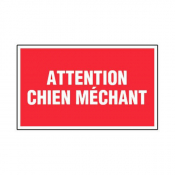 Panneau attention chien méchant