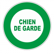Panneau chien de garde