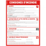 Panneau consignes d'incendie