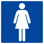 Panneau d'affichage "Toilettes Dames"