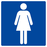 Panneau d'affichage "Toilettes Dames"