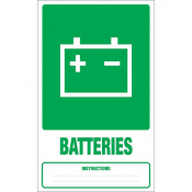 Panneau déchets batteries