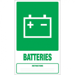 Panneau déchets batteries