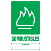 Panneau déchets combustibles