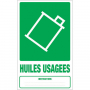 Panneau déchets huiles usagées