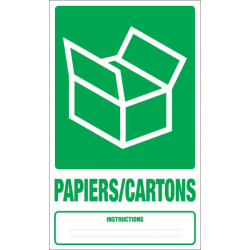 Panneau déchets papiers/cartons