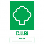 Panneau déchets tailles