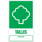 Panneau déchets tailles
