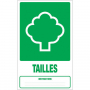 Panneau déchets tailles
