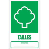 Panneau déchets tailles