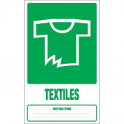 Panneau déchets textiles