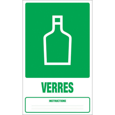 Panneau déchets verres