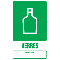 Panneau déchets verres