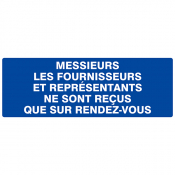 Panneau "Fournisseurs et représentants reçus sur R.D.V"