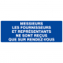 Panneau "Fournisseurs et représentants reçus sur R.D.V"