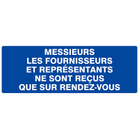 Panneau "Fournisseurs et représentants reçus sur R.D.V"