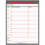 Panneau horaires de travail