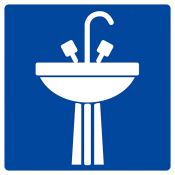Panneau "Lavabos"