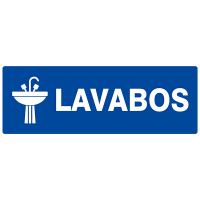 Panneau "Lavabos"