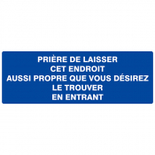 Panneau "Prière de laisser"