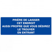 Panneau "Prière de laisser"