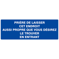 Panneau "Prière de laisser"