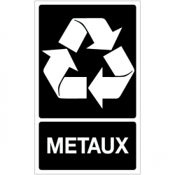 Panneau recyclage déchets métaux