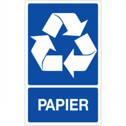 Panneau recyclage déchets papier