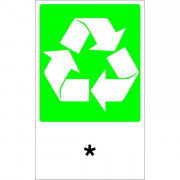 Panneau recyclage déchets personnalisable