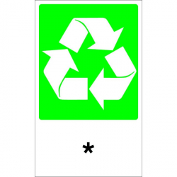 Panneau recyclage déchets personnalisable