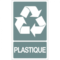Panneau recyclage déchets plastique