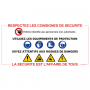 Panneau respectez les consignes de sécurité (Rectangle)