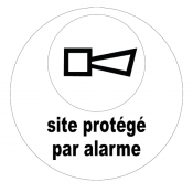Panneau site protégé par alarme