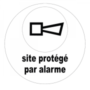 Panneau site protégé par alarme