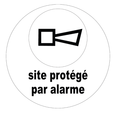 Panneau site protégé par alarme