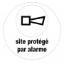 Panneau site protégé par alarme