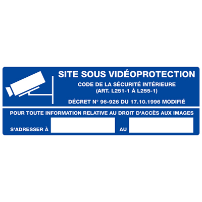 Panneau "Site sous Vidéo-protection"