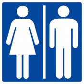 Panneau "Toilettes Hommes Femmes"