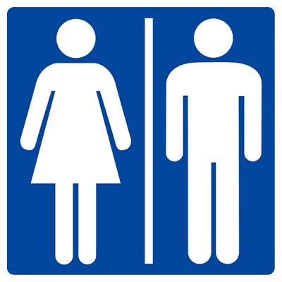 Panneau "Toilettes Hommes Femmes"
