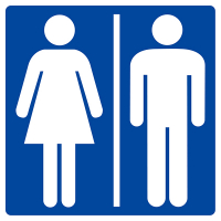 Panneau "Toilettes Hommes Femmes" Panneau "Toilettes Hommes Femmes"