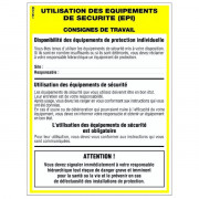 Panneau utilisation des EPI