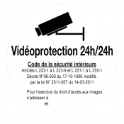 Panneau vidéoprotection 24h/24h