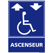 Signalétique PMR "Accès ascenseur" pour mur - Wattelez