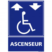 Signalétique PMR "Accès ascenseur" pour mur - Wattelez